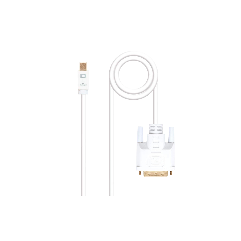 Convertisseur de câble nanocable mini displayport pour dvi blanc 5m