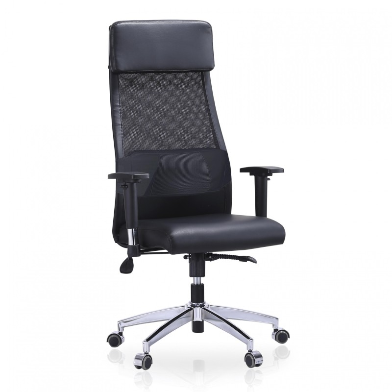Desk chair reclining metal adec airflow 60x120-128x60 cm - black
