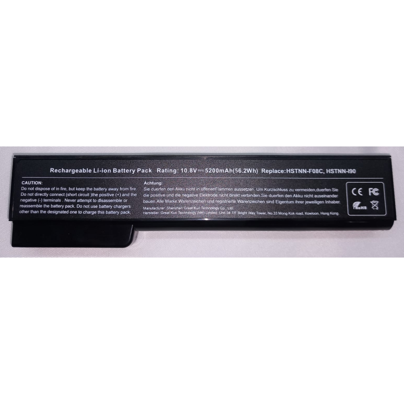 Battery compatible with laptop hp 10.8v, 5200mah